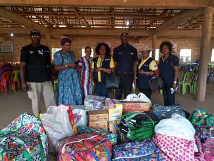 Donation of items to internally displaced persons.