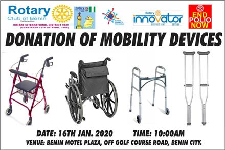 DONATION OF MOBILITY DEVICES