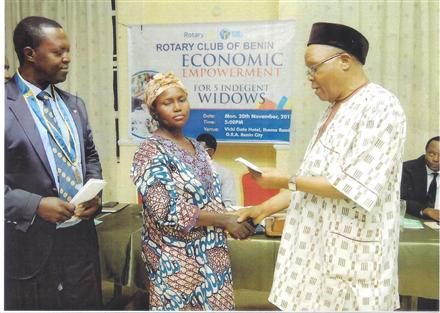 Donation to Five Indigent Widows